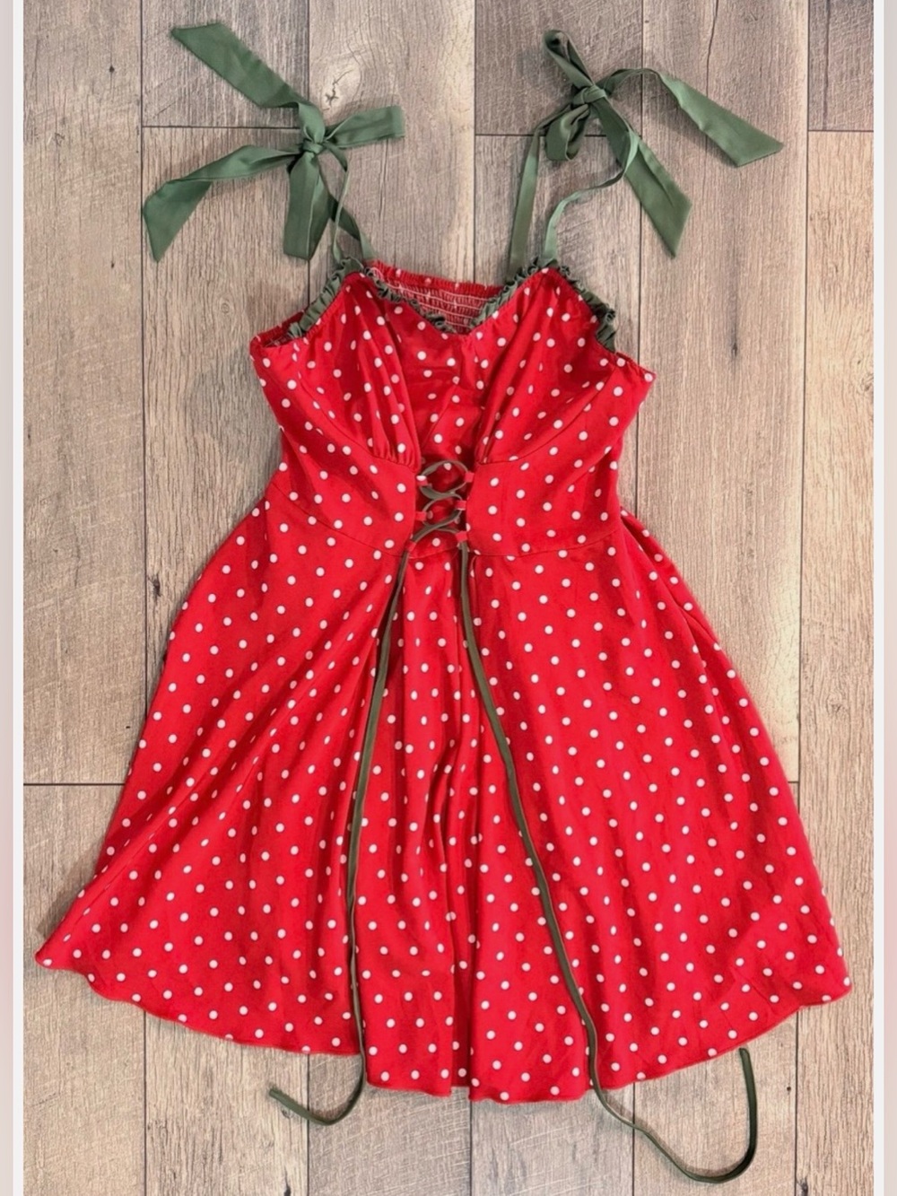Mini Sleeveless Strawberry Costume Dress - Size L Measurements- SHIEN
